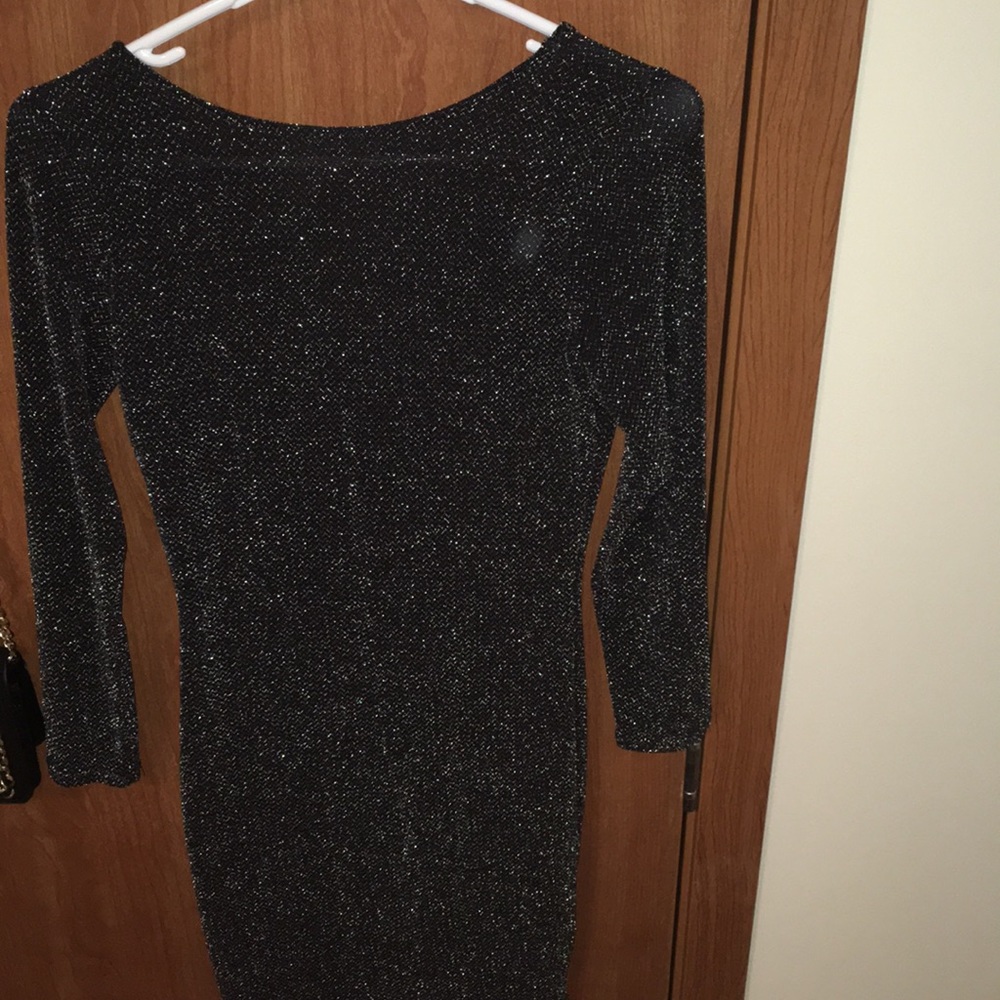 Glittery long sleeve dress